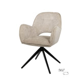 Alicia eetkamerstoel - draaipoot 360ARS - Cremona - Taupe 04