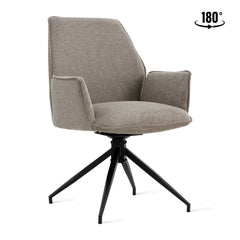 Eetkamerstoel Jill 180 ° Linnen Taupe - WeAreTables