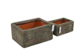 Keramische potten set van 2 - rusty - WeAreTables