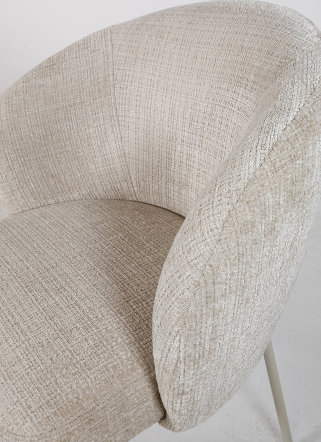 Adele - eetkamerstoel - beige poten - Cremona - Taupe 04 (set of 2)