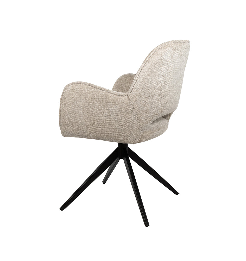 Alicia eetkamerstoel - draaipoot 360ARS - Cremona - Taupe 04