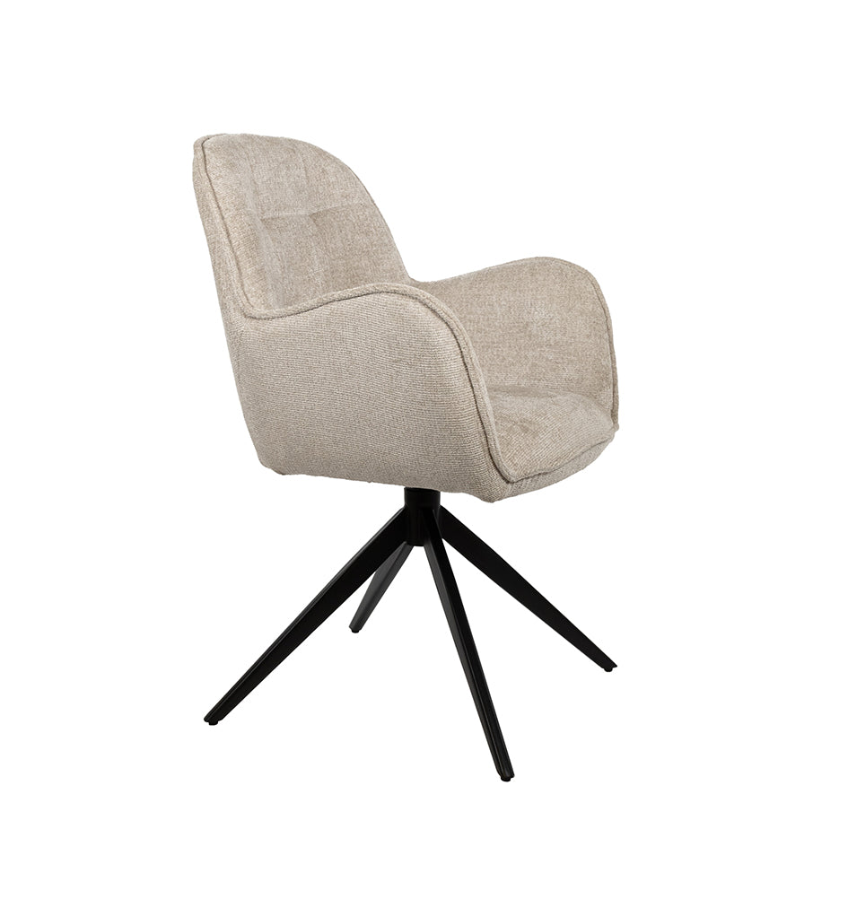 Alicia eetkamerstoel - draaipoot 360ARS - Cremona - Taupe 04