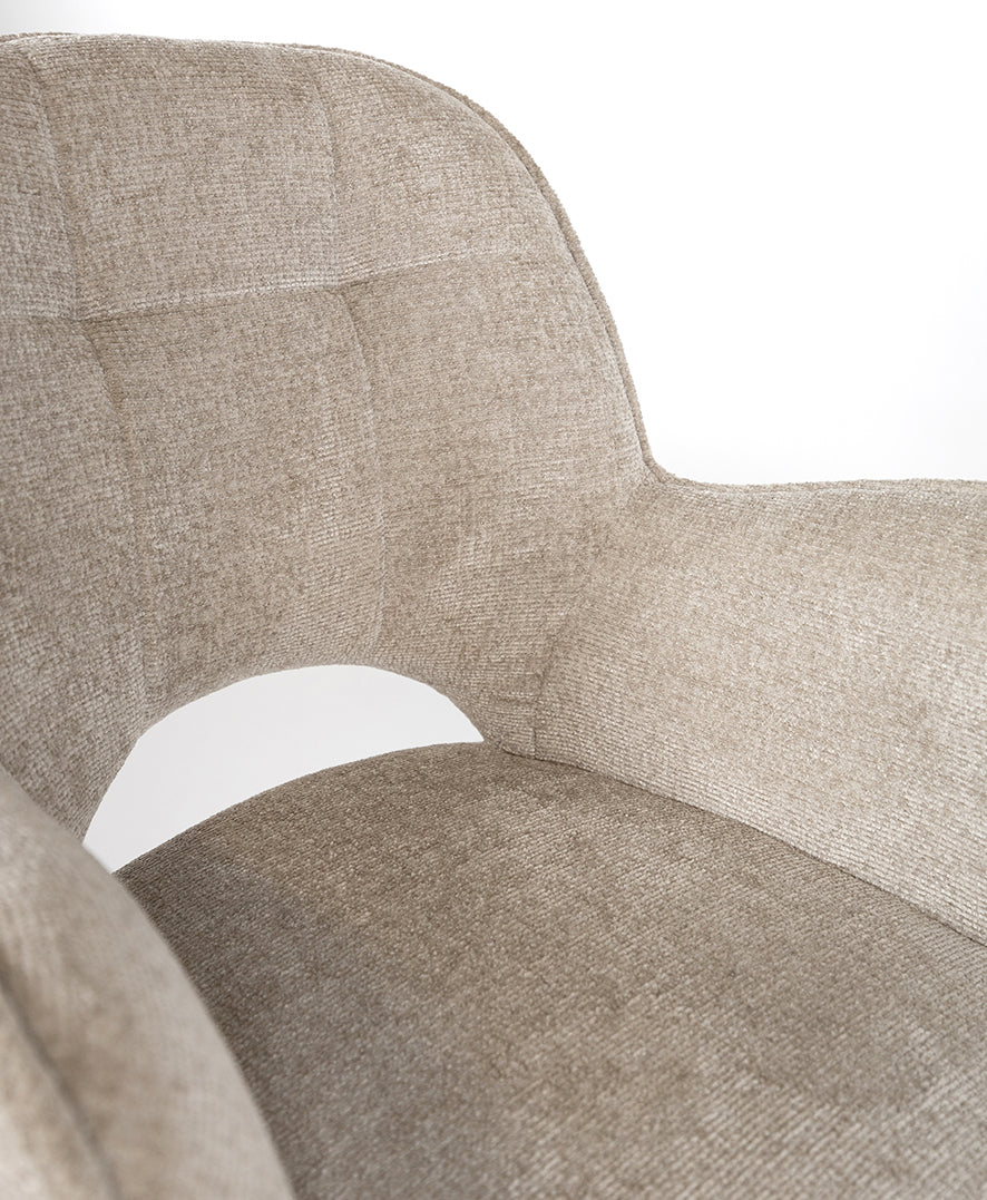 Alicia eetkamerstoel - draaipoot 360ARS - Cremona - Taupe 04