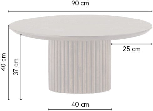 Salontafel Kasai Ø90, Acacia Black