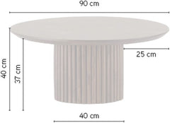 Salontafel Kasai Ø90, Acacia Black