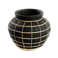 De Belly Vaas - Zwart Naturel - L