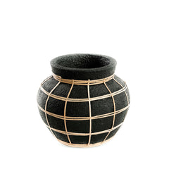 De Belly Vaas - Zwart Naturel - S