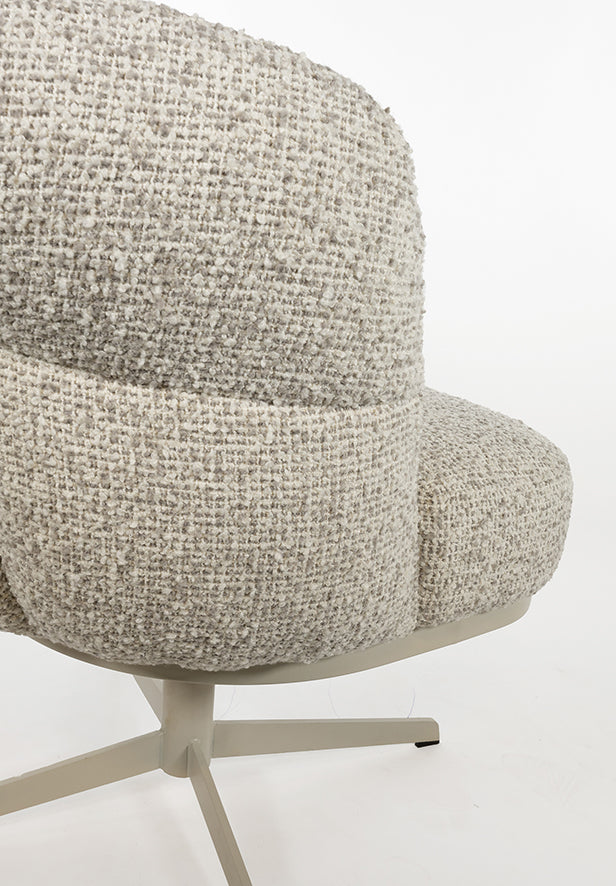 JLo eetkamerstoel - beige draaipoot 360 - Cuzco - Fog 3