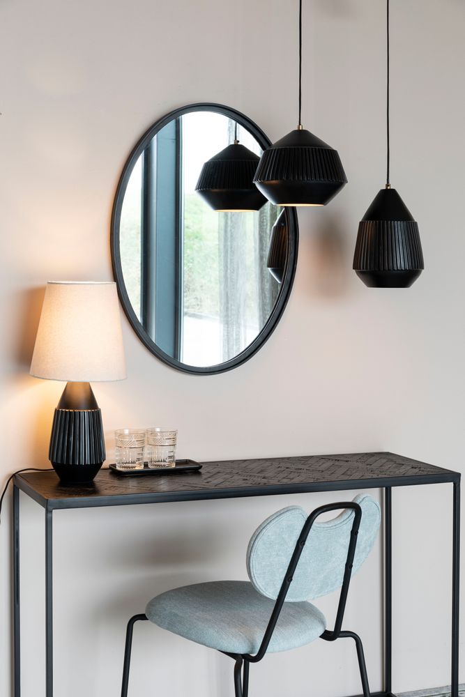 Aysa Hanglamp Breed Zwart - WeAreTables