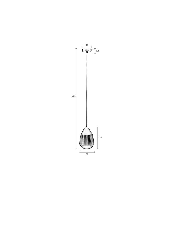 Aysa Hanglamp Lang Zwart - WeAreTables