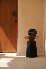 De Belly Vaas - Zwart Naturel - M - WeAreTables
