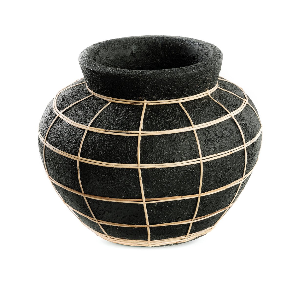 De Belly Vaas - Zwart Naturel - M - WeAreTables