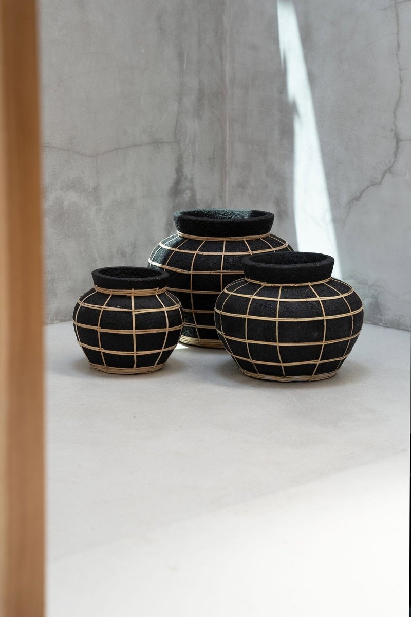 De Belly Vaas - Zwart Naturel - S - WeAreTables