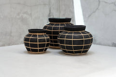 De Belly Vaas - Zwart Naturel - S - WeAreTables