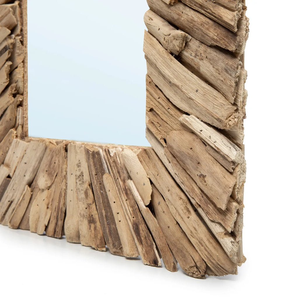 De Driftwood Framed Spiegel - Naturel - M - WeAreTables