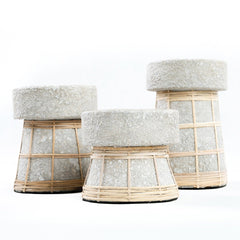 De Serene Kaarsenhouder - Betongrijs Naturel - M - WeAreTables