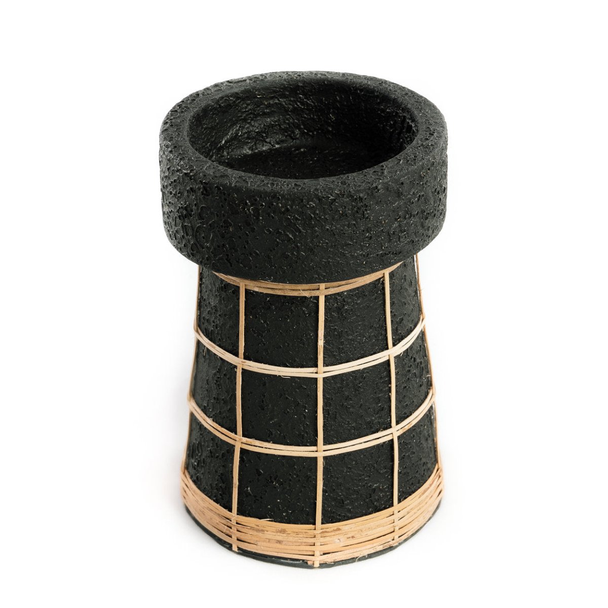 De Serene Kaarsenhouder - Zwart Naturel - L - WeAreTables