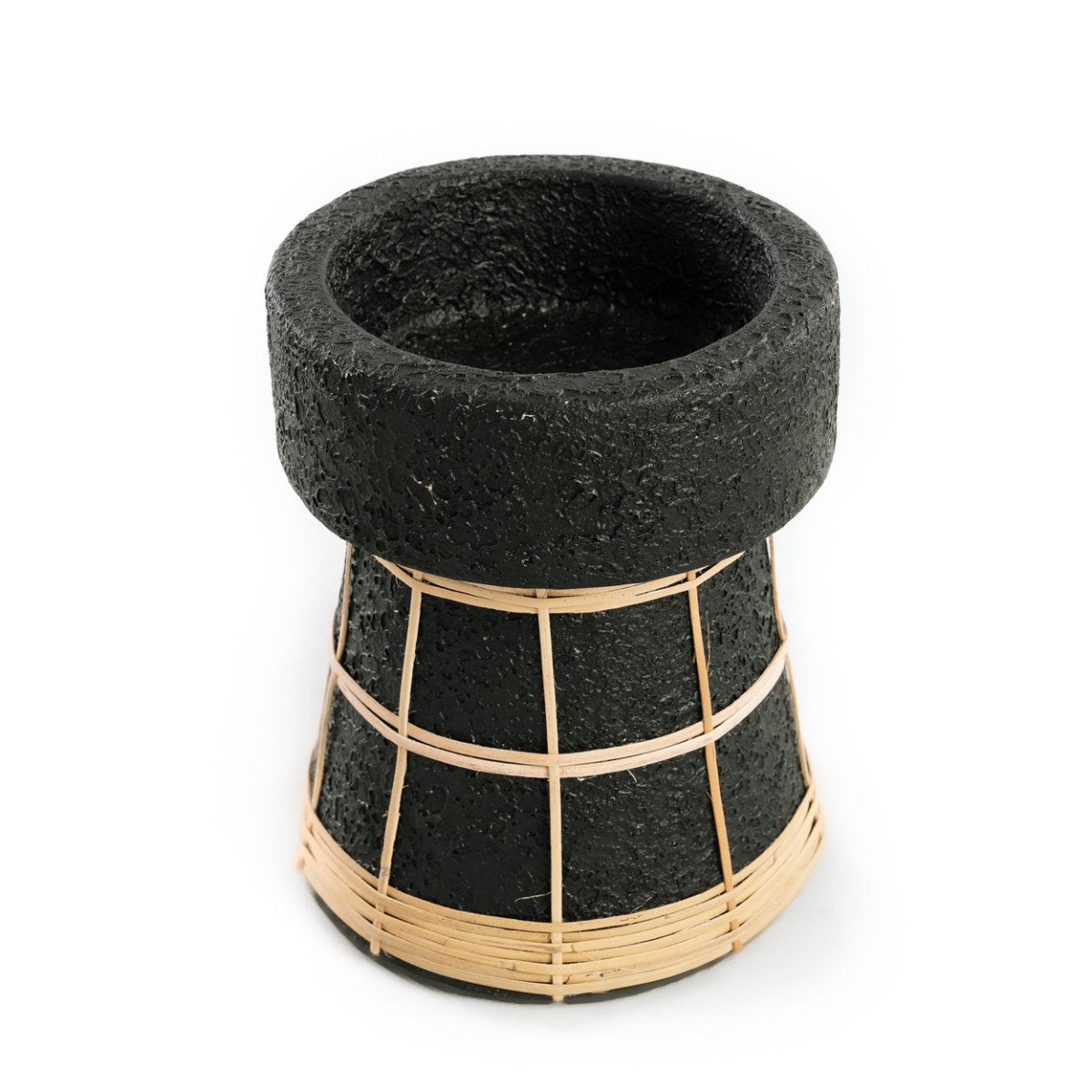 De Serene Kaarsenhouder - Zwart Naturel - M - WeAreTables