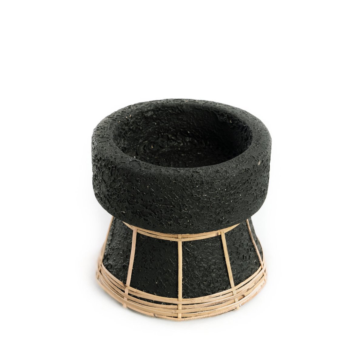 De Serene Kaarsenhouder - Zwart Naturel - S - WeAreTables