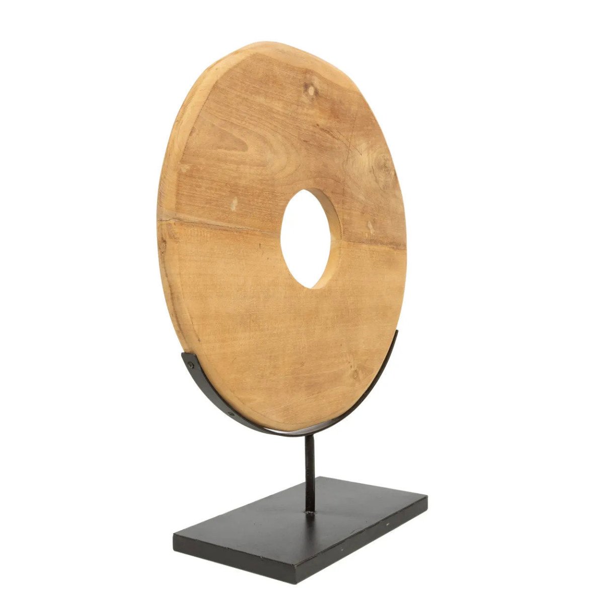 De Teak Disc op Stand - L - WeAreTables