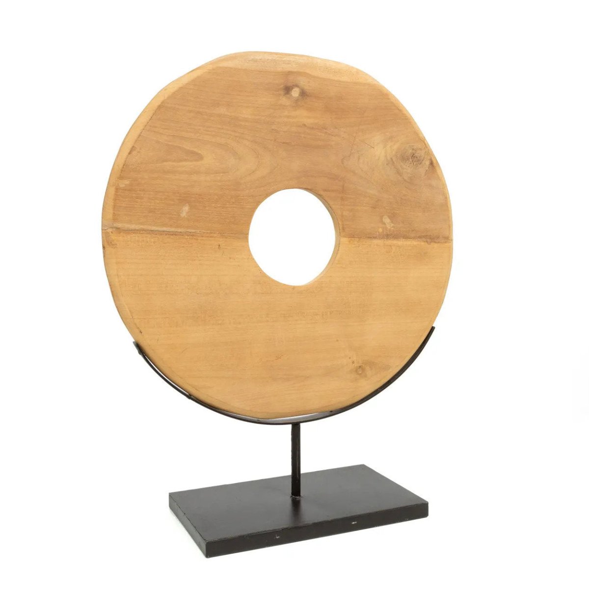 De Teak Disc op Stand - L - WeAreTables