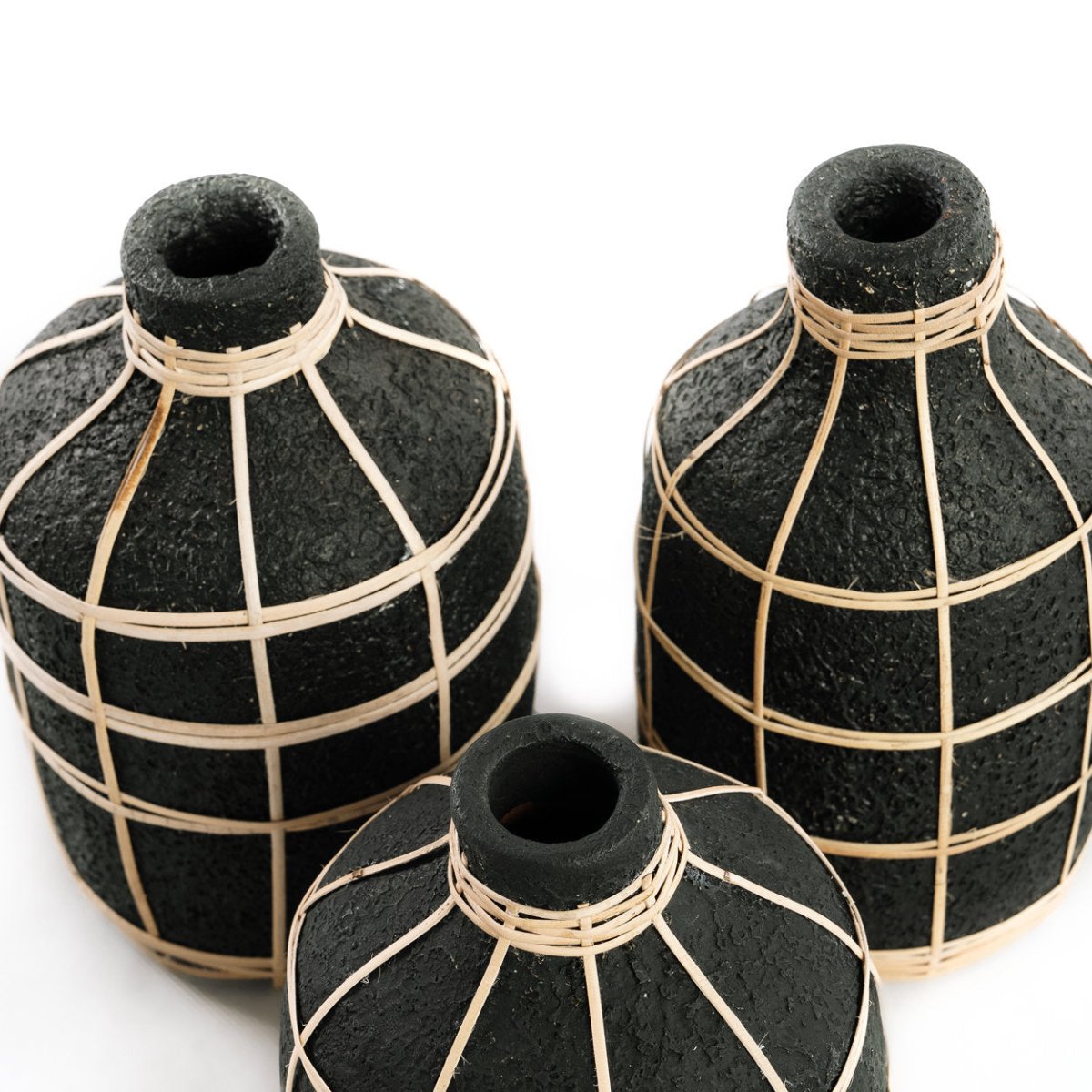 De Whoopy Vaas - Zwart Naturel - M - WeAreTables