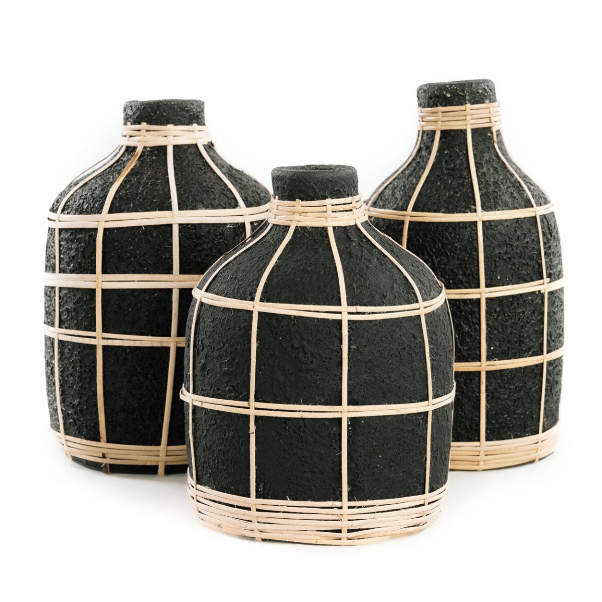 De Whoopy Vaas - Zwart Naturel - M - WeAreTables