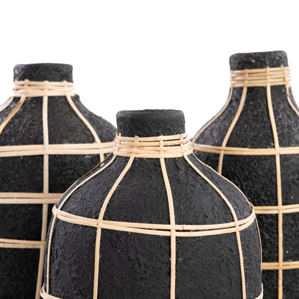 De Whoopy Vaas - Zwart Naturel - M - WeAreTables