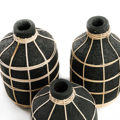 De Whoopy Vaas - Zwart Naturel - S - WeAreTables