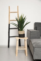 Decoratieve ladder - 45x4x150 - Naturel/zwart - Teak - WeAreTables