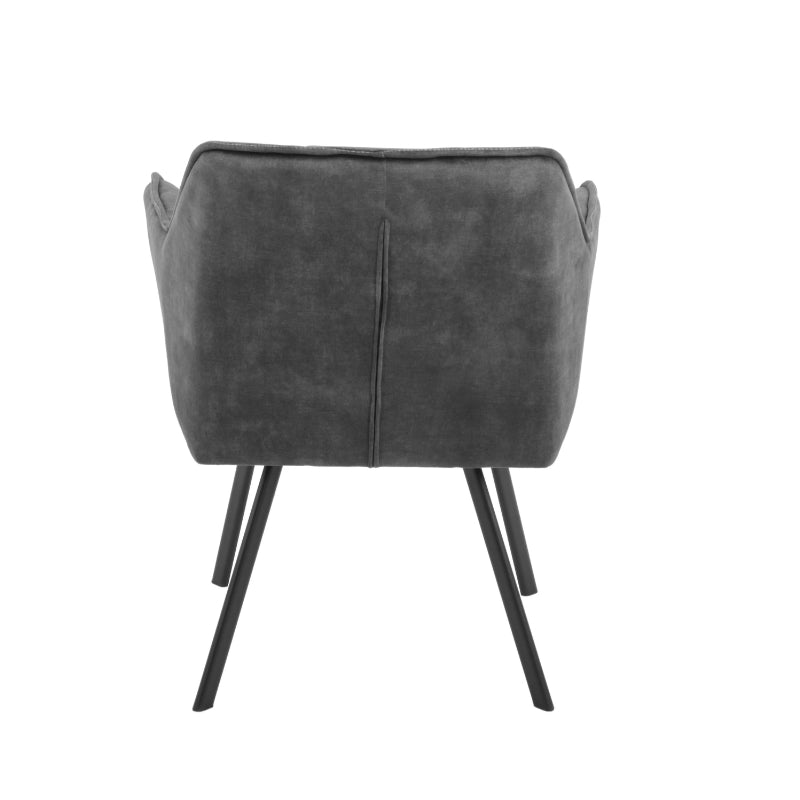 Eetkamerstoel Emma - Velvet Dark Grey - WeAreTables