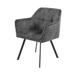 Eetkamerstoel Emma - Velvet Dark Grey - WeAreTables