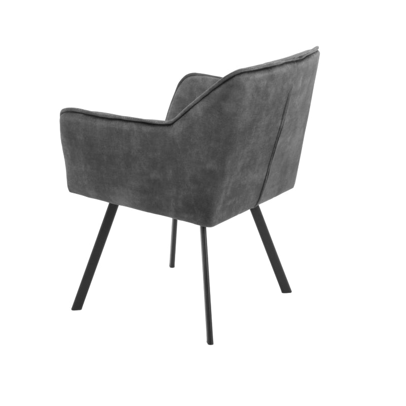 Eetkamerstoel Emma - Velvet Dark Grey - WeAreTables