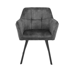 Eetkamerstoel Emma - Velvet Dark Grey - WeAreTables