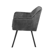 Eetkamerstoel Emma - Velvet Dark Grey - WeAreTables