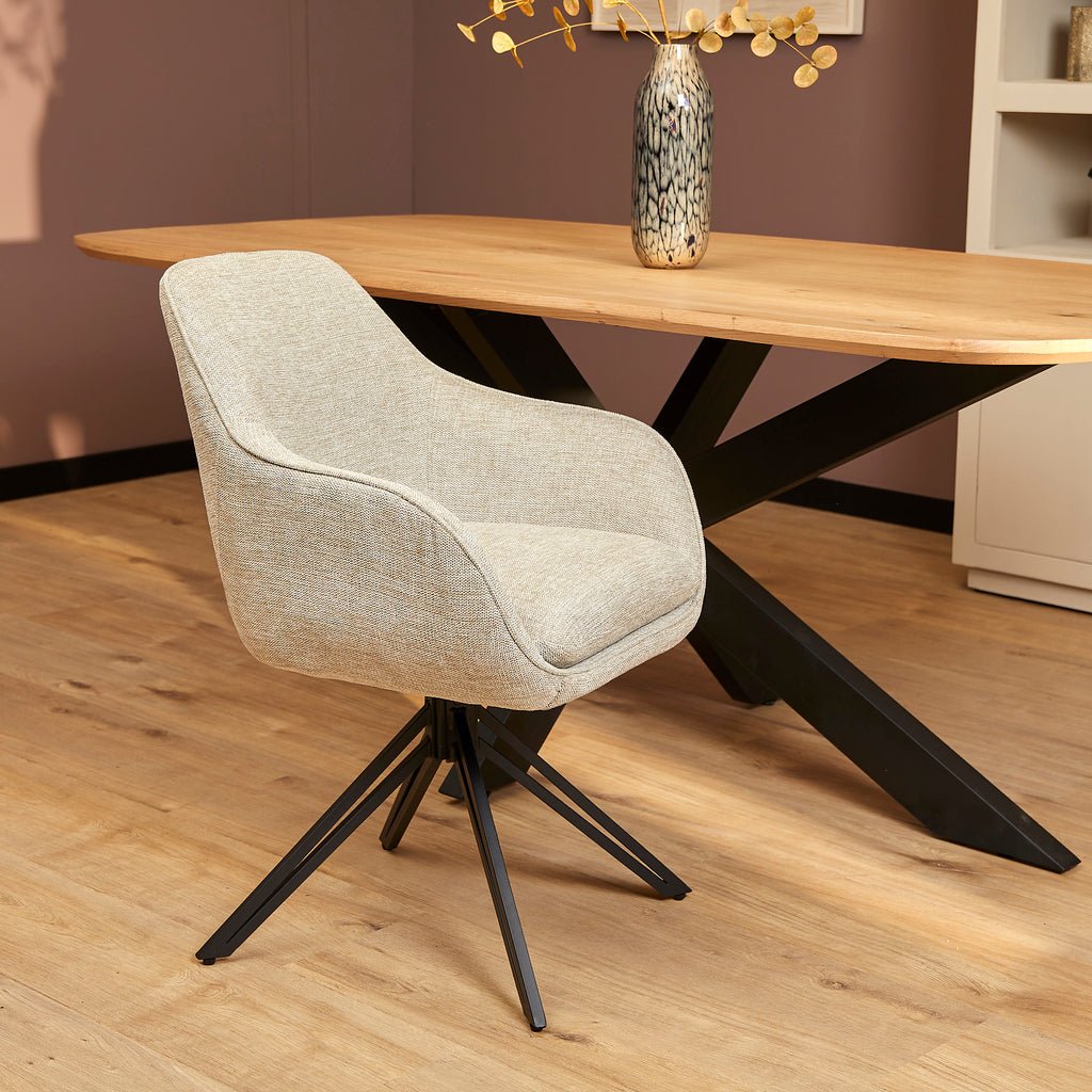 Eetkamerstoel Jens 180º - Beige - WeAreTables