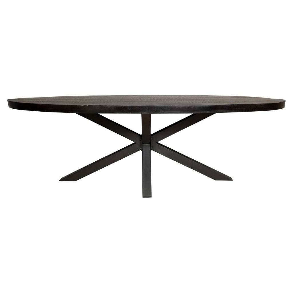 Eetkamertafel Denver Black | Ovaal | 160 cm - WeAreTables