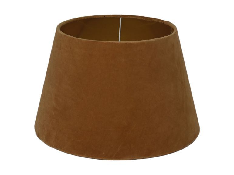 Ronde conische lampenkap - ø28 - ø40x25 - Beige/goud - Velours - WeAreTables