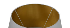 Ronde conische lampenkap - ø35-ø52x32 - Wit/goud - Katoen - WeAreTables