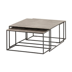 Silverstone salontafel set van 3, Raw nickel - WeAreTables